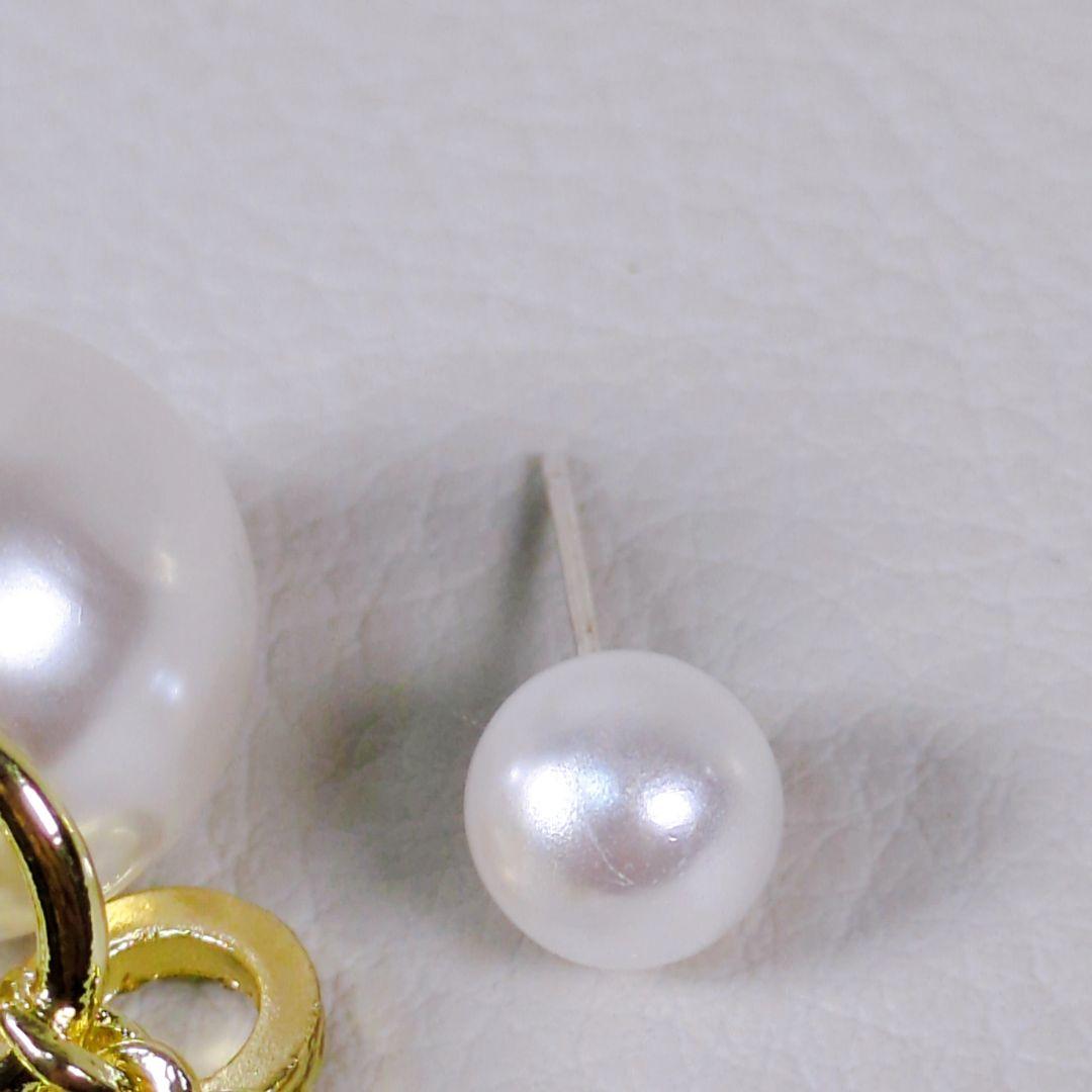 美品 ディオール Dior ピアス パール ラインストーン ゴールド