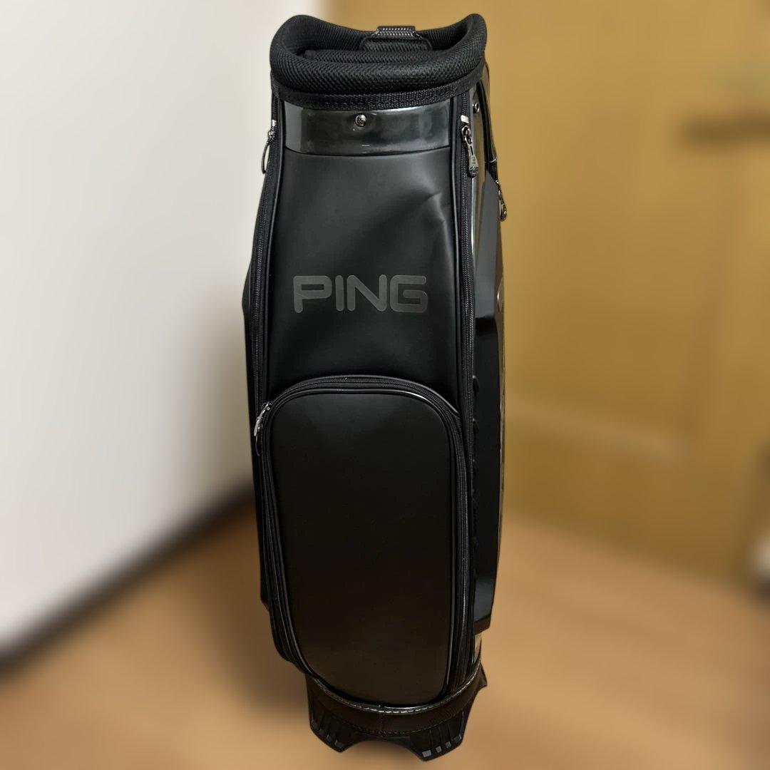 ぼ*ー様 ピンキャディバッグ　ブラック【良品】