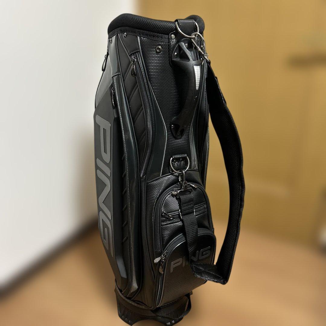 ぼ*ー様 ピンキャディバッグ　ブラック【良品】