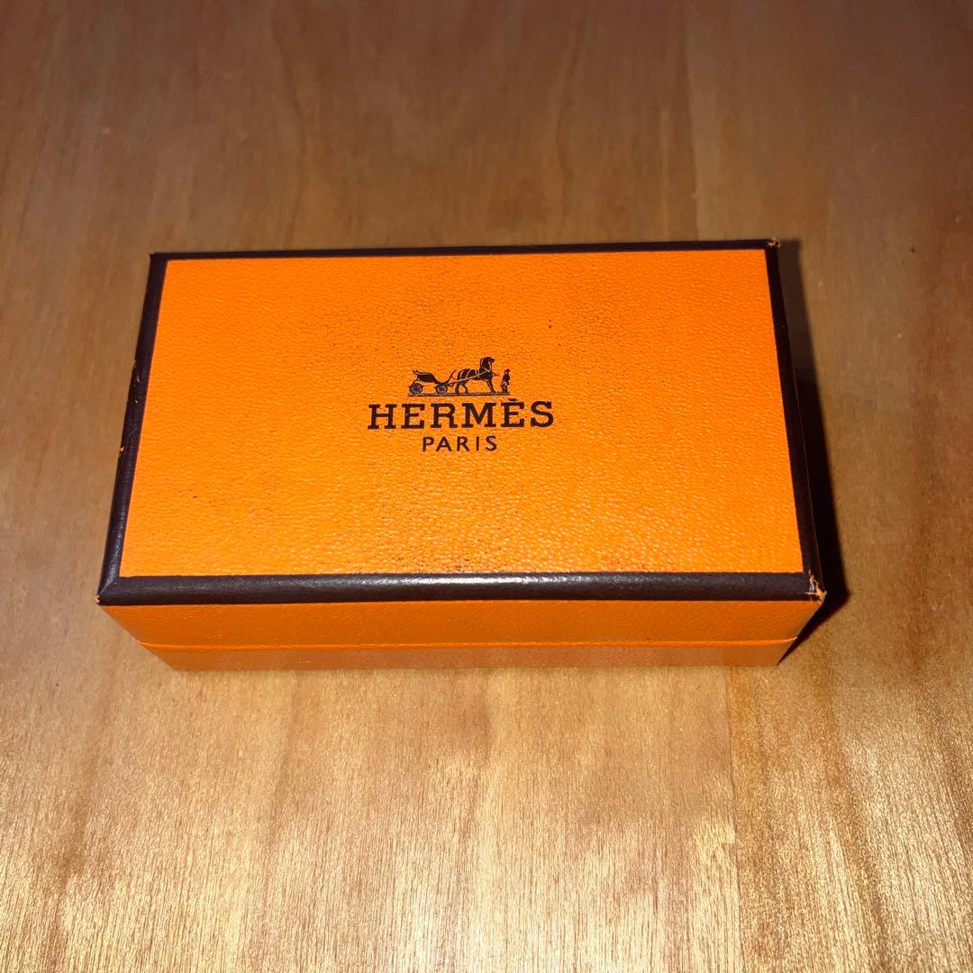 未使用 HERMES エルメス チェーン セリエ カフス ブラウン シルバー