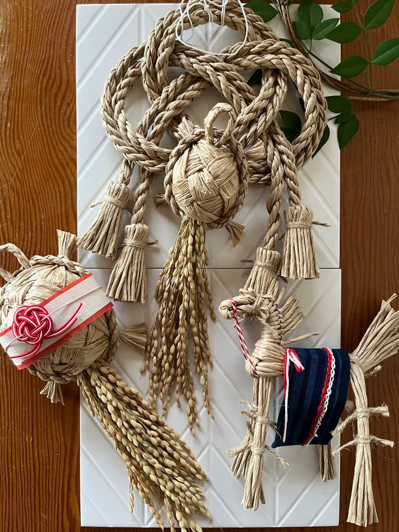 藁馬　お正月飾り　干支　インテリア　しめ飾り　亀