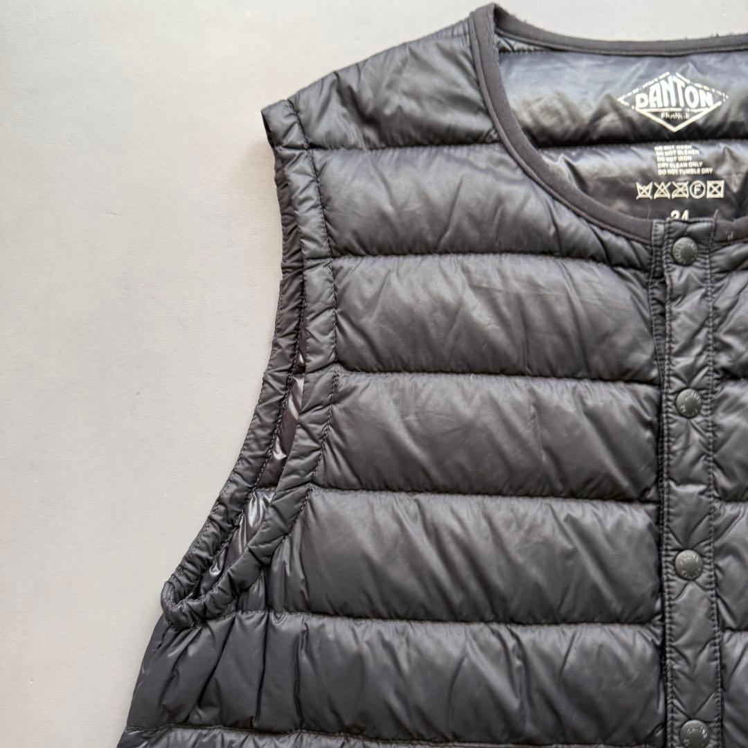 DANTON ダントン インナーダウン ダウンベスト ブラック 黒 34 薄手