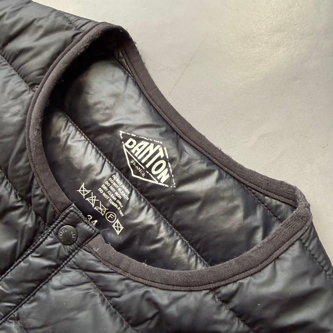 DANTON ダントン インナーダウン ダウンベスト ブラック 黒 34 薄手