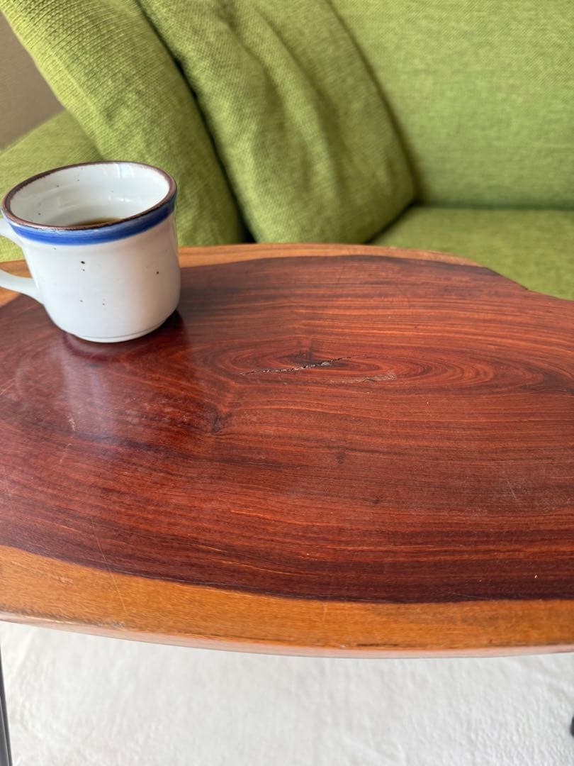天然木　コーヒーテーブル　サイドテーブル　(一枚板)
