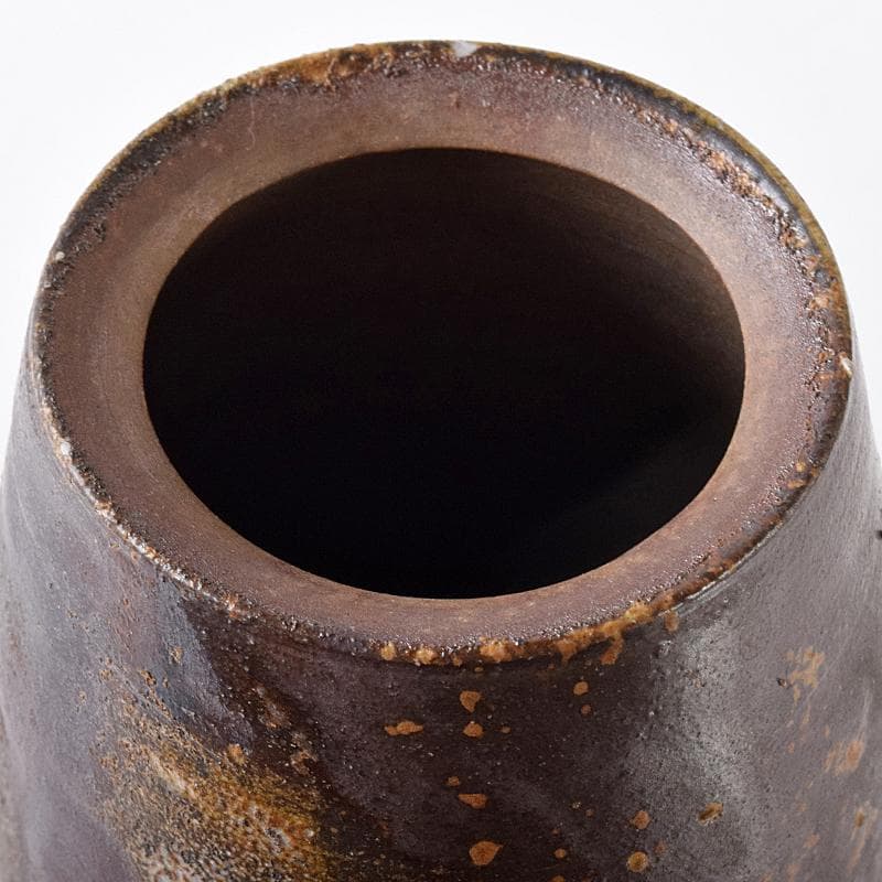 備前焼　人間国宝　金重陶陽作　花入　共箱　D　R7820