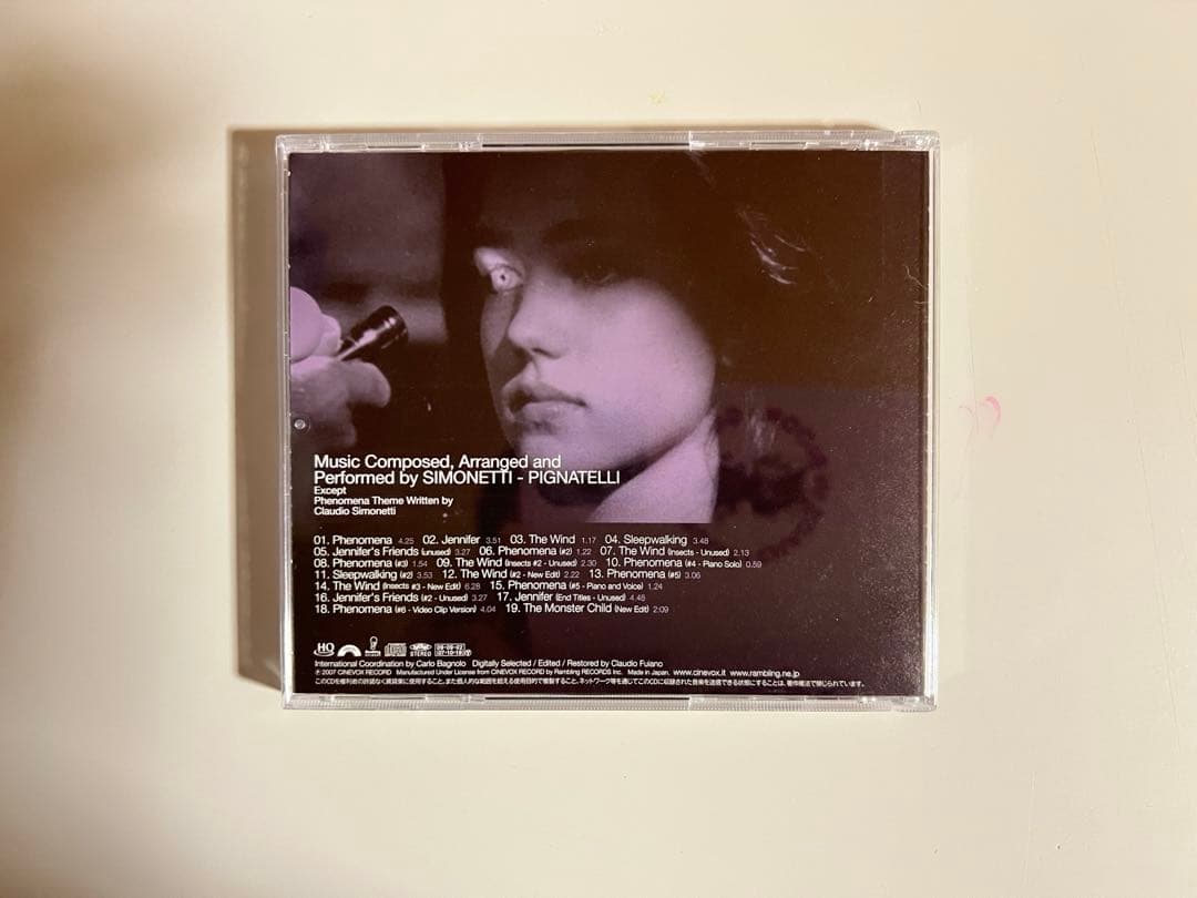 PHENOMENA サウンドトラック CD