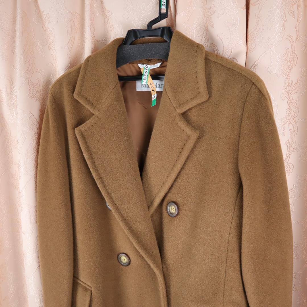 ✨美品✨ マックスマーラ ロングコート カシミヤ混 白タグ ブラウン XL