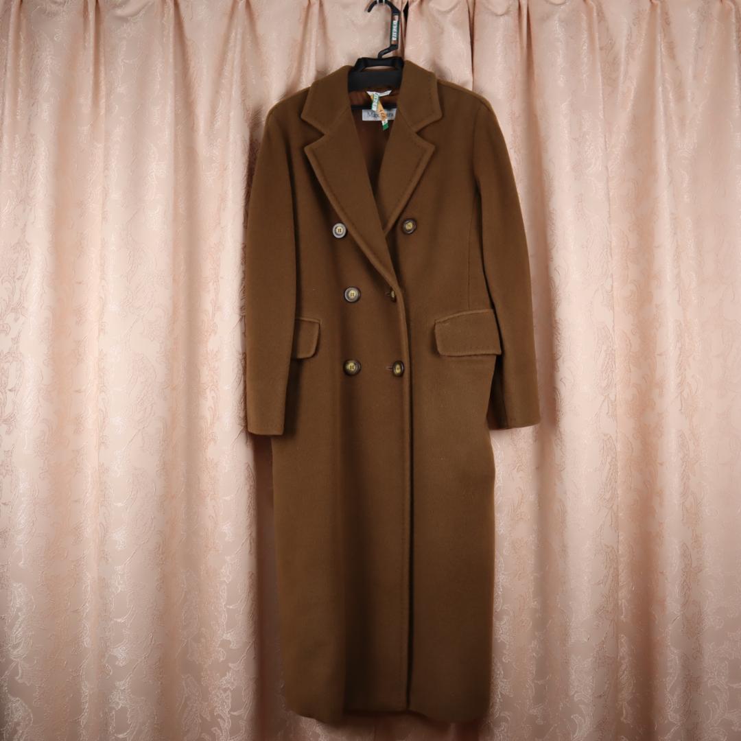 ✨美品✨ マックスマーラ ロングコート カシミヤ混 白タグ ブラウン XL