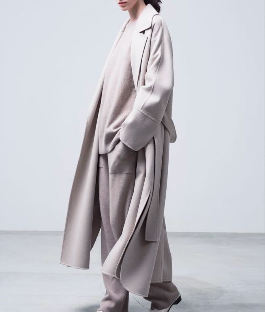 ebure ウール100% ロングコート　36