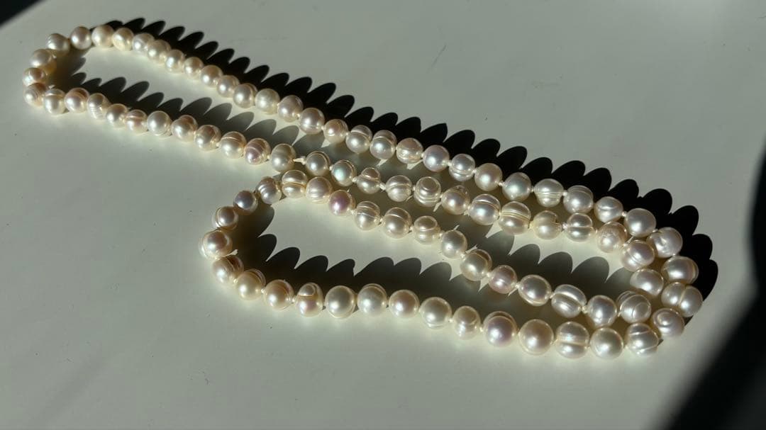 淡水パールネックレス 80センチ　佐藤佳菜子