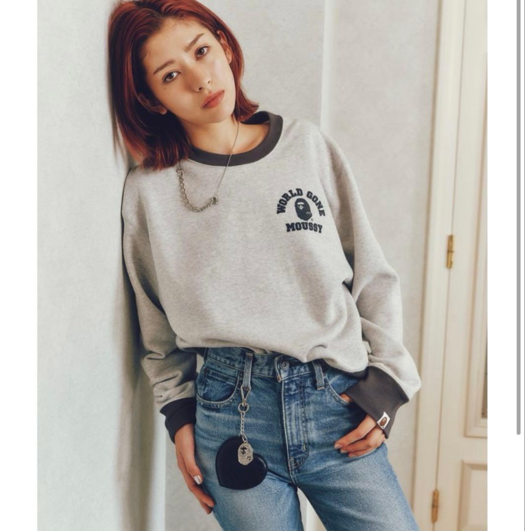 MOUSSY×BAPE RELAXED FIT クルーネック