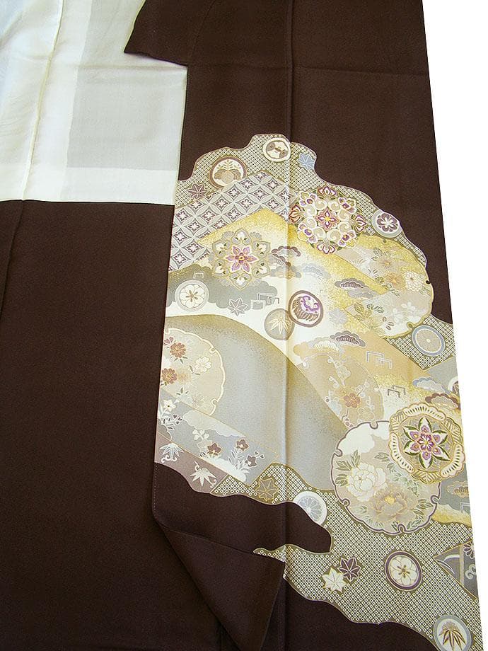 秀逸品 極上縮緬地 帝王紫 高級訪問着（正絹）仕立上り＜HH2288＞