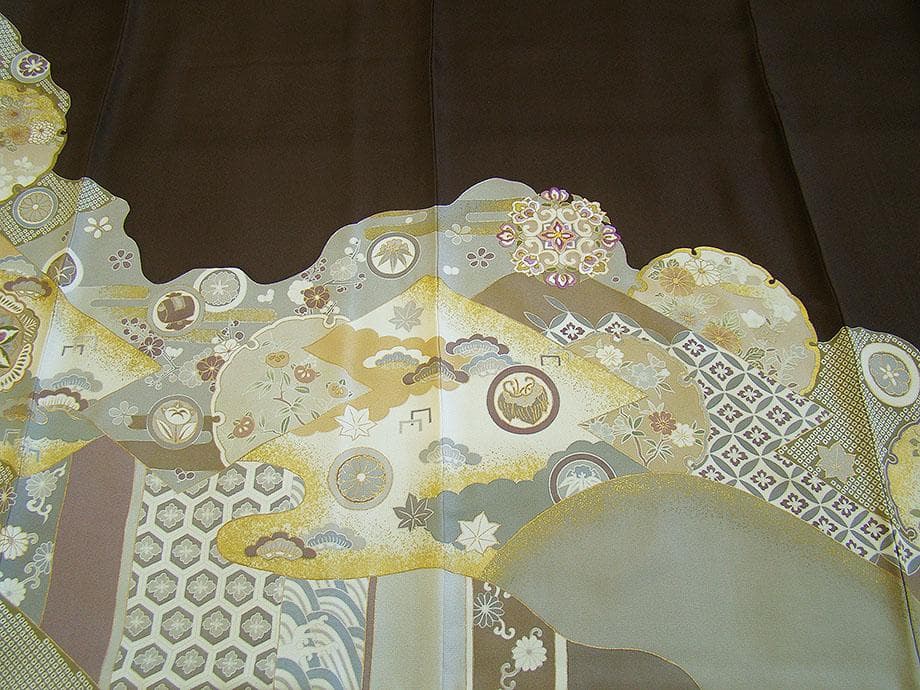 秀逸品 極上縮緬地 帝王紫 高級訪問着（正絹）仕立上り＜HH2288＞