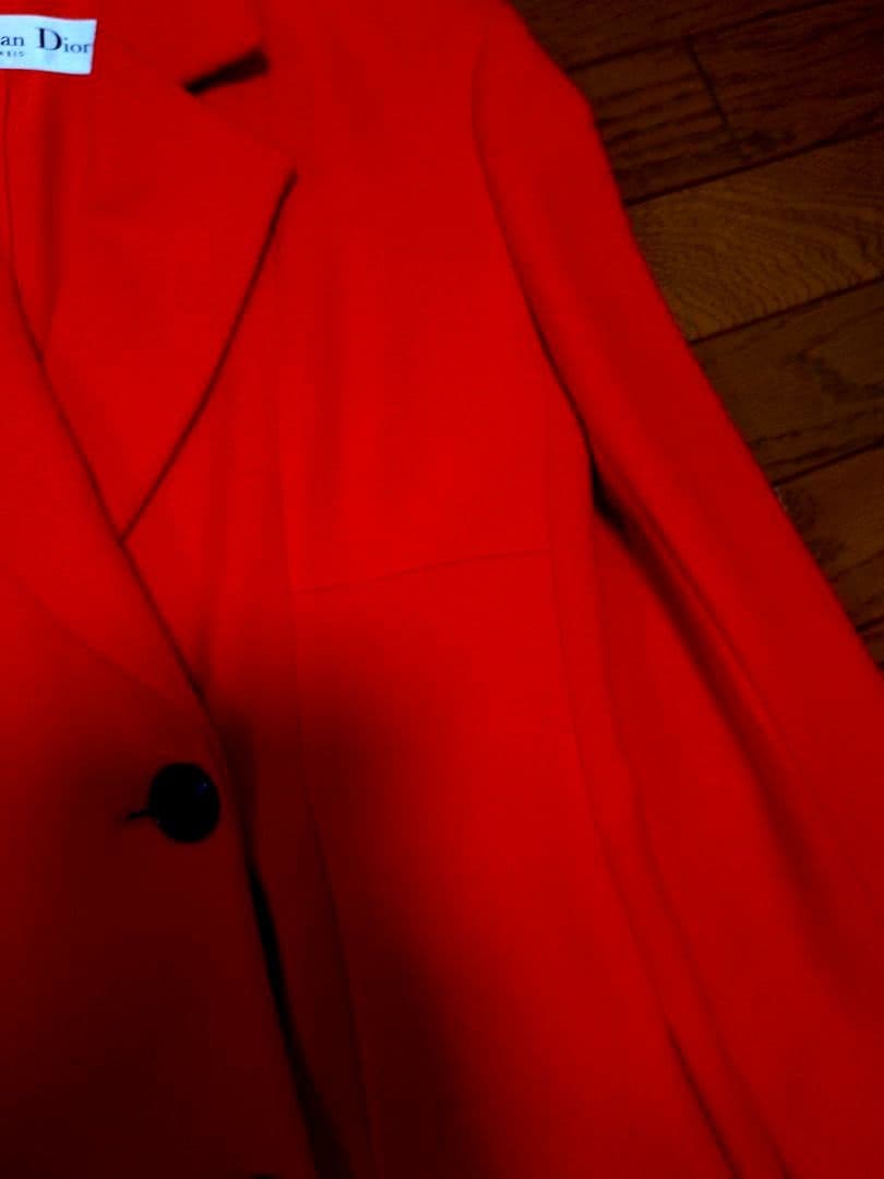 Christian Dior ダブルブレストコート オレンジ