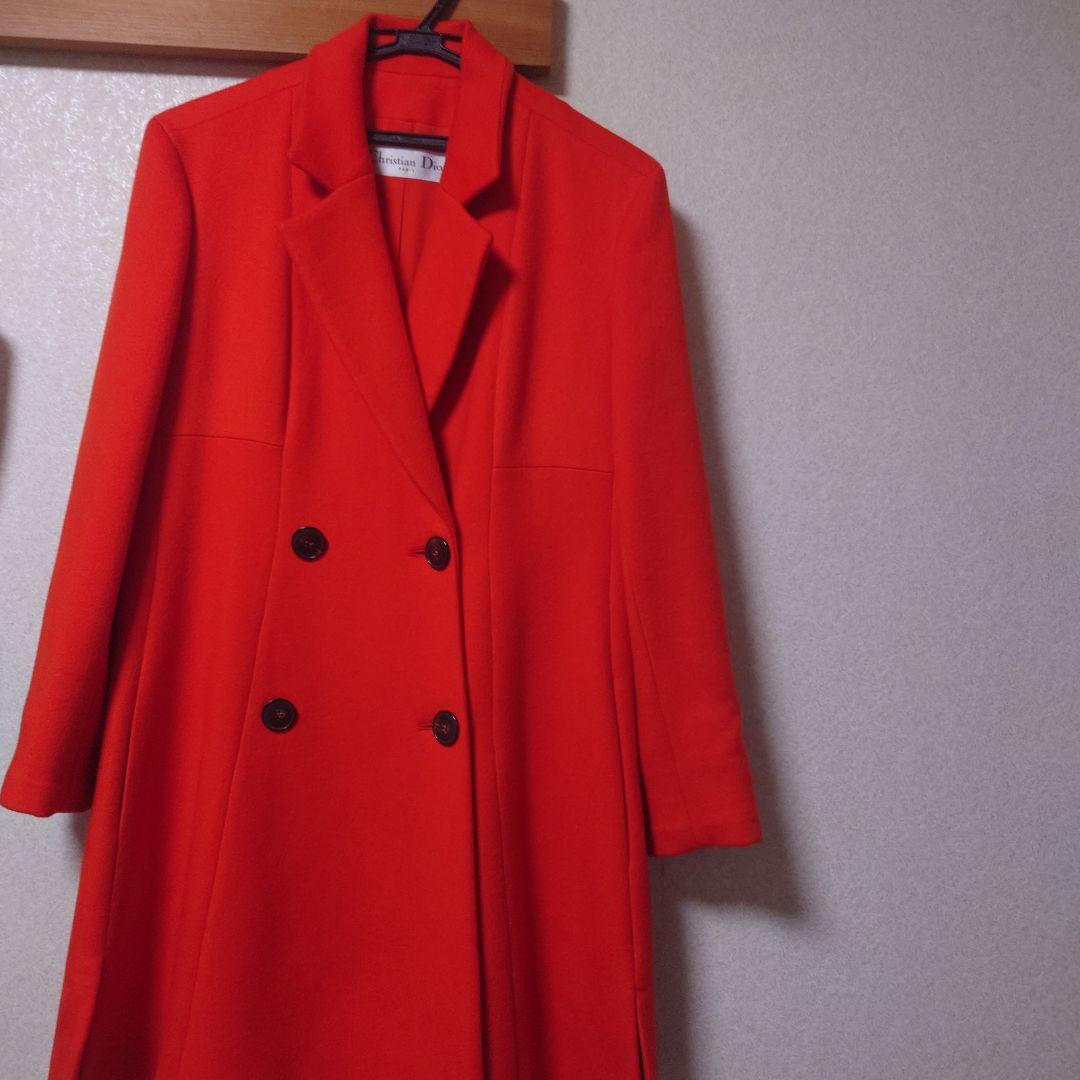 Christian Dior ダブルブレストコート オレンジ