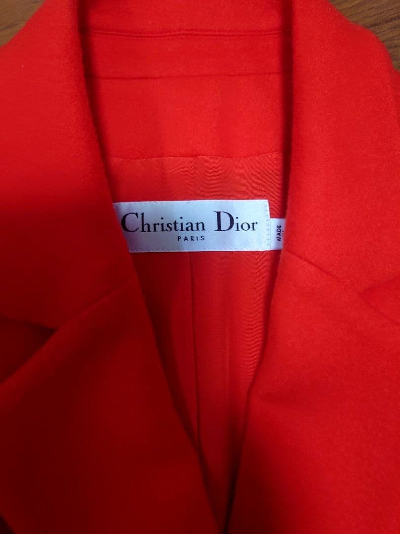 Christian Dior ダブルブレストコート オレンジ