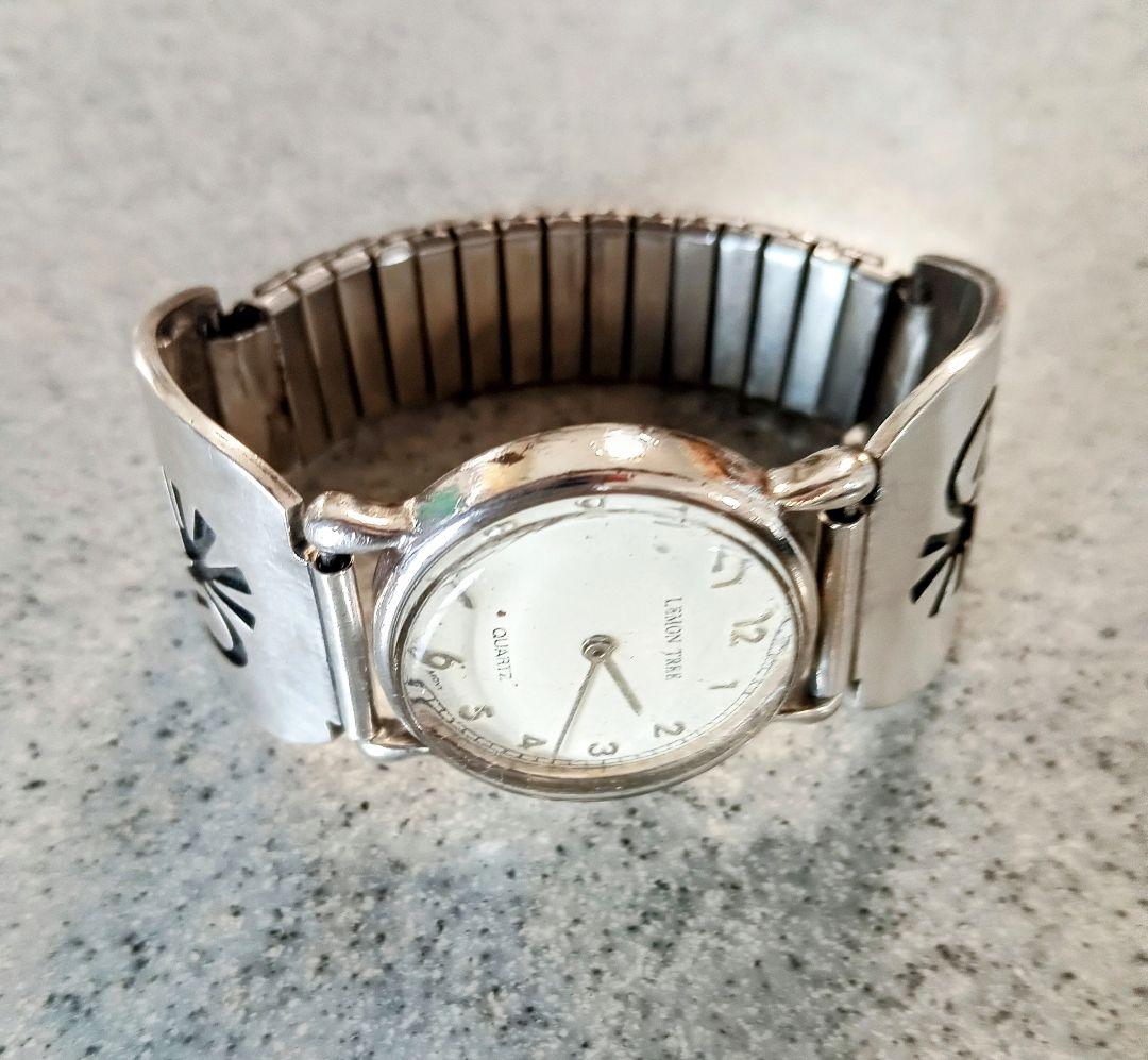 ネイティブアメリカン ホピ族 Lucion koinva作　シルバー腕時計