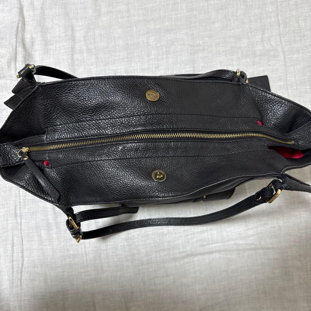 ジャンニキャリーニ トートバッグ 本革 ブラック イタリア製