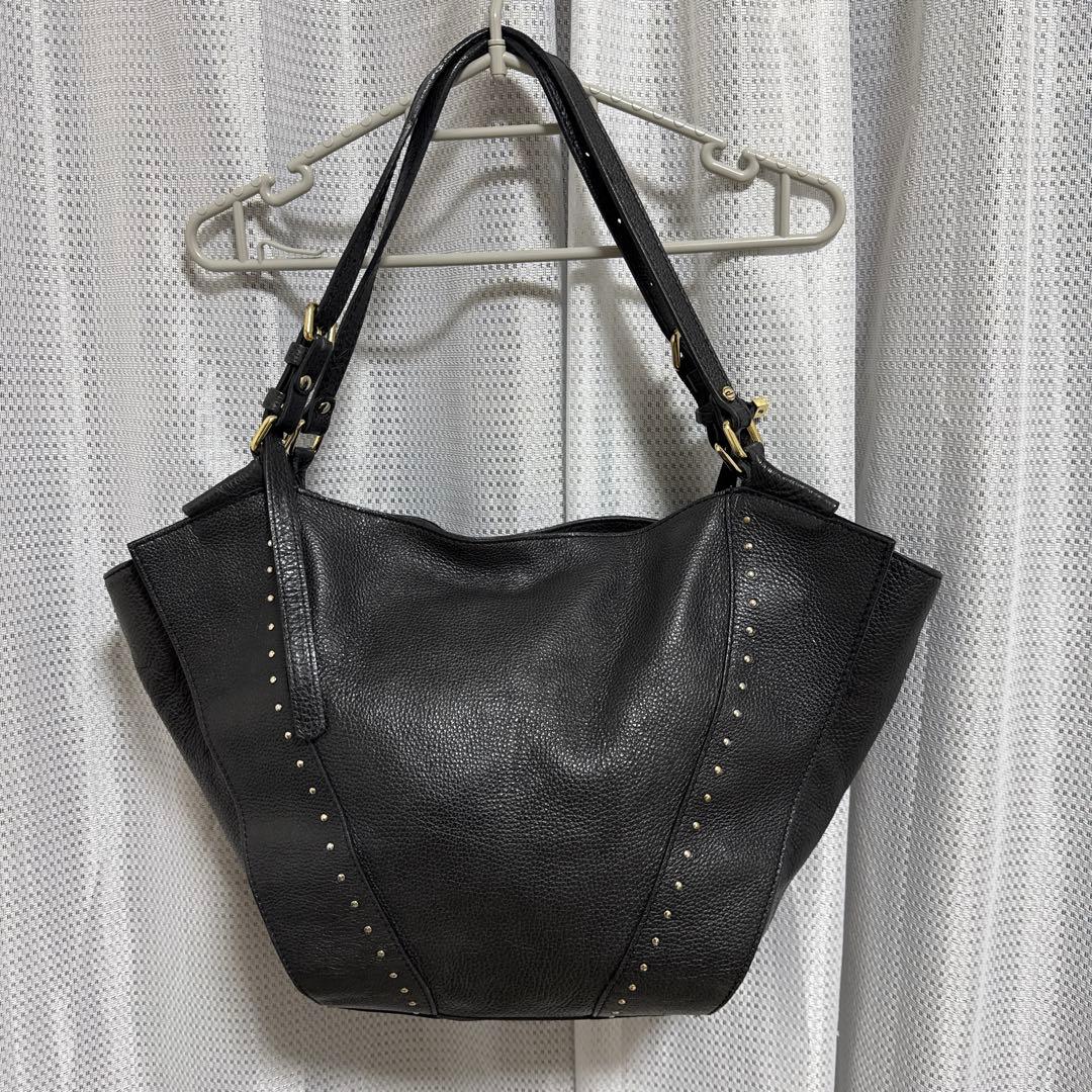 ジャンニキャリーニ トートバッグ 本革 ブラック イタリア製