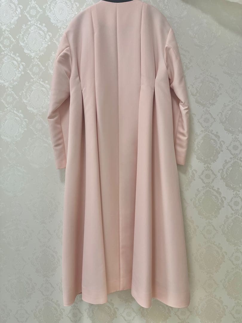 ヨーコチャンYOKOCHANベルト付きピンクロングコート