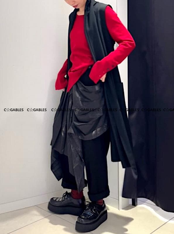 LIMI feu リミフゥ　定番商品　ウールギャバジンベスト　ヨウジヤマモト