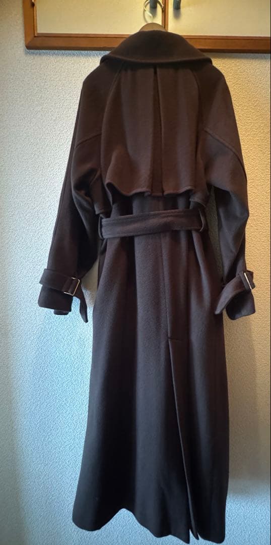 anuans ウールトレンチコート　BROWN M