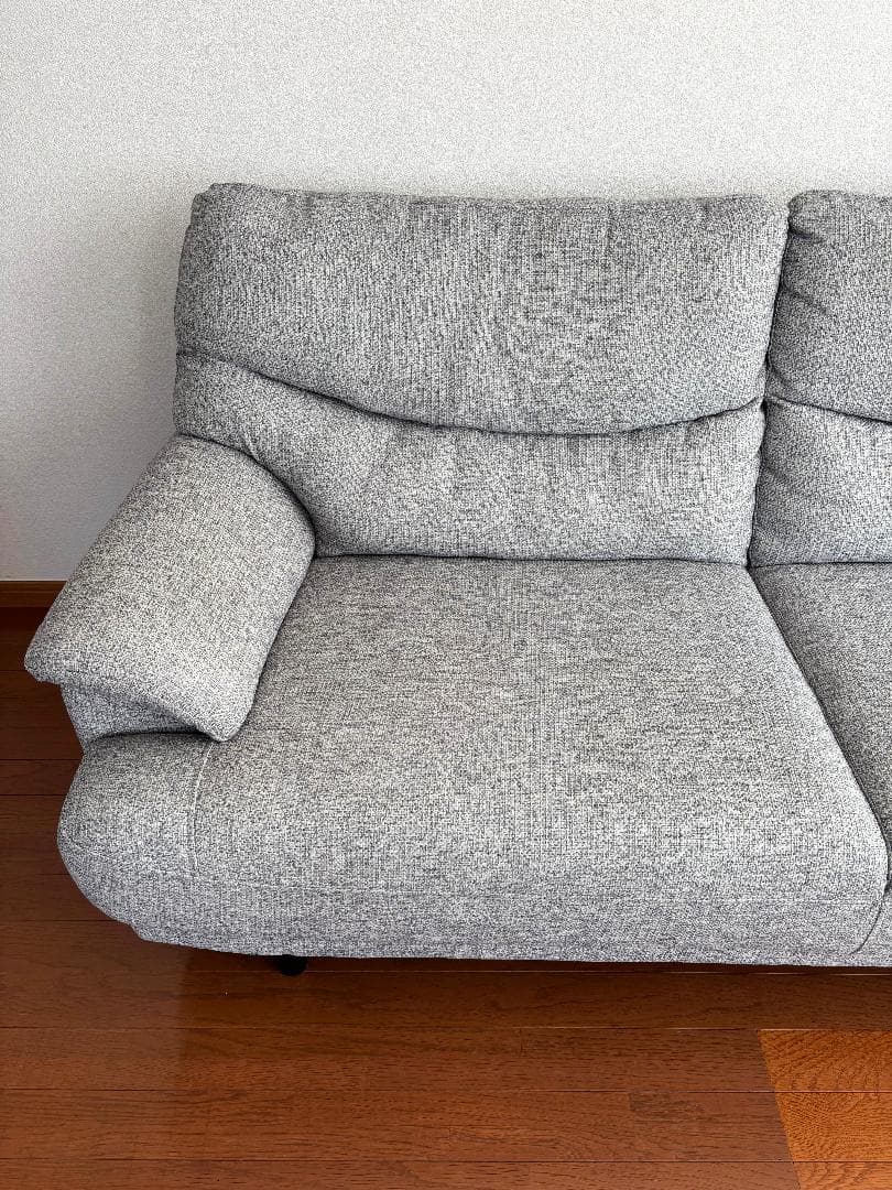 【美品・配送料込み価格】ニトリ 3人用 布張 ソファ(キャッツ3 GY)