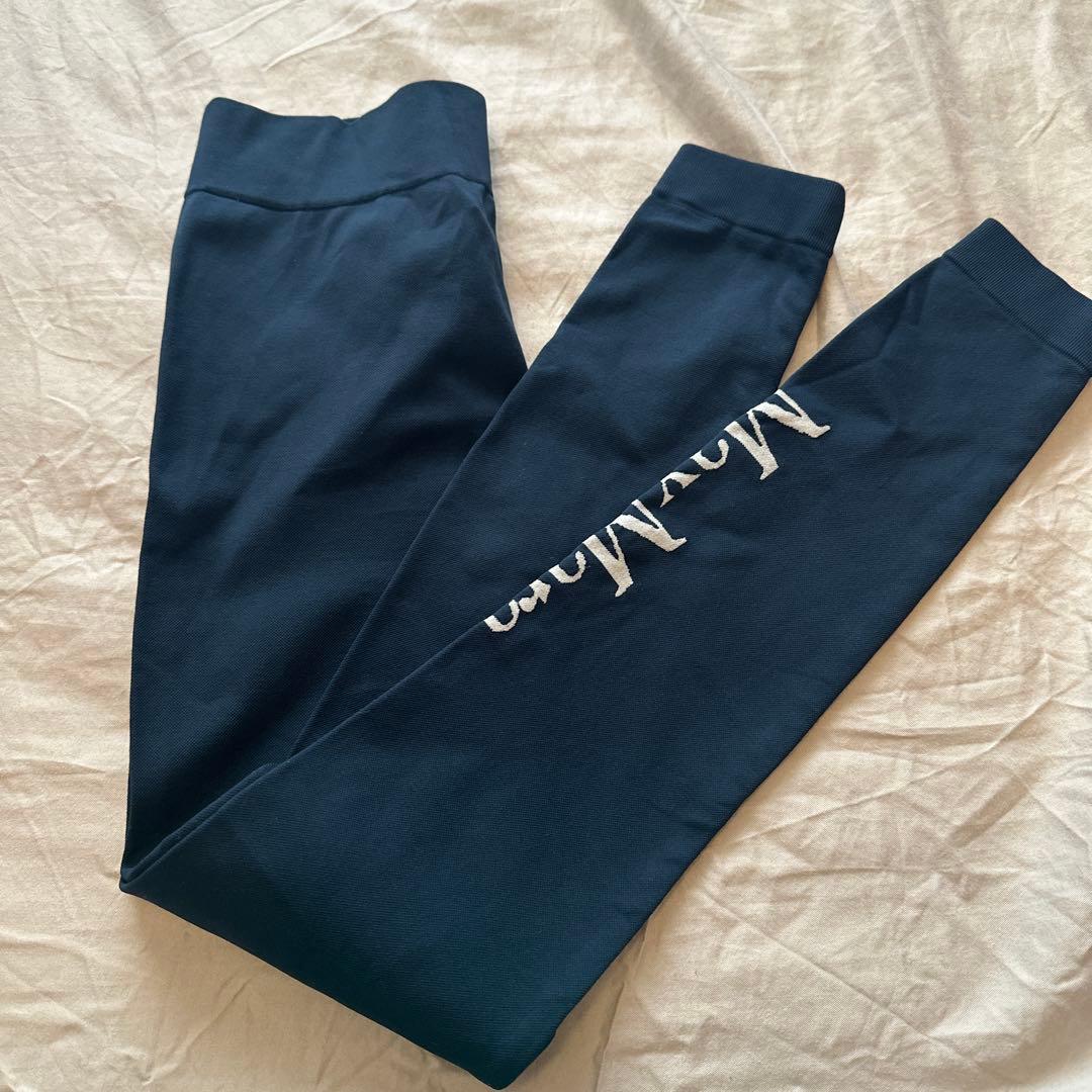 S MAX MARAネイビー ロゴレギンス