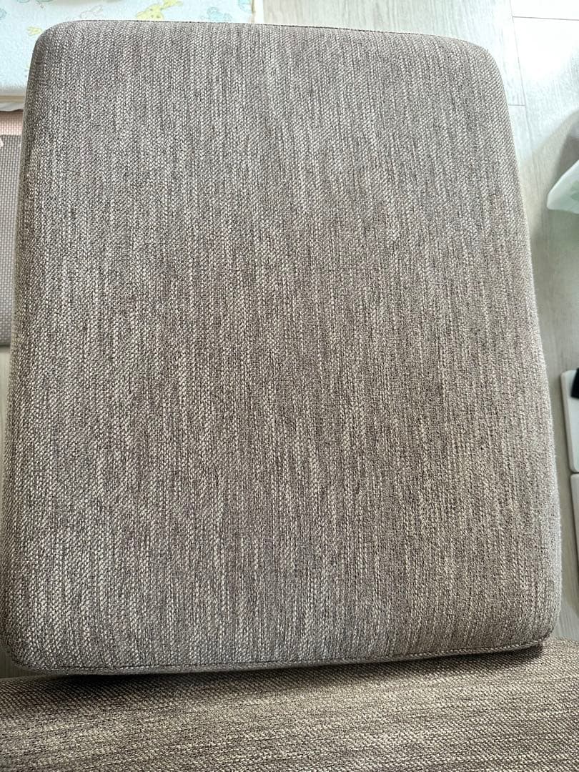 ニトリ　3人掛け布張りソファ(コウテイ3DR-DMO) ダークモカ　スツール付き