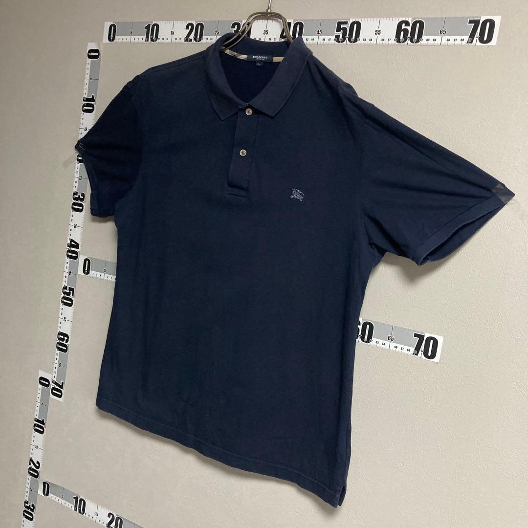 BURBERRY LONDON バーバリー ロンドン ポロシャツ ネイビー LL