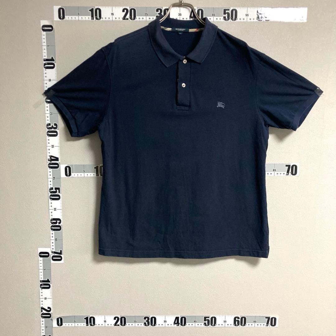 BURBERRY LONDON バーバリー ロンドン ポロシャツ ネイビー LL