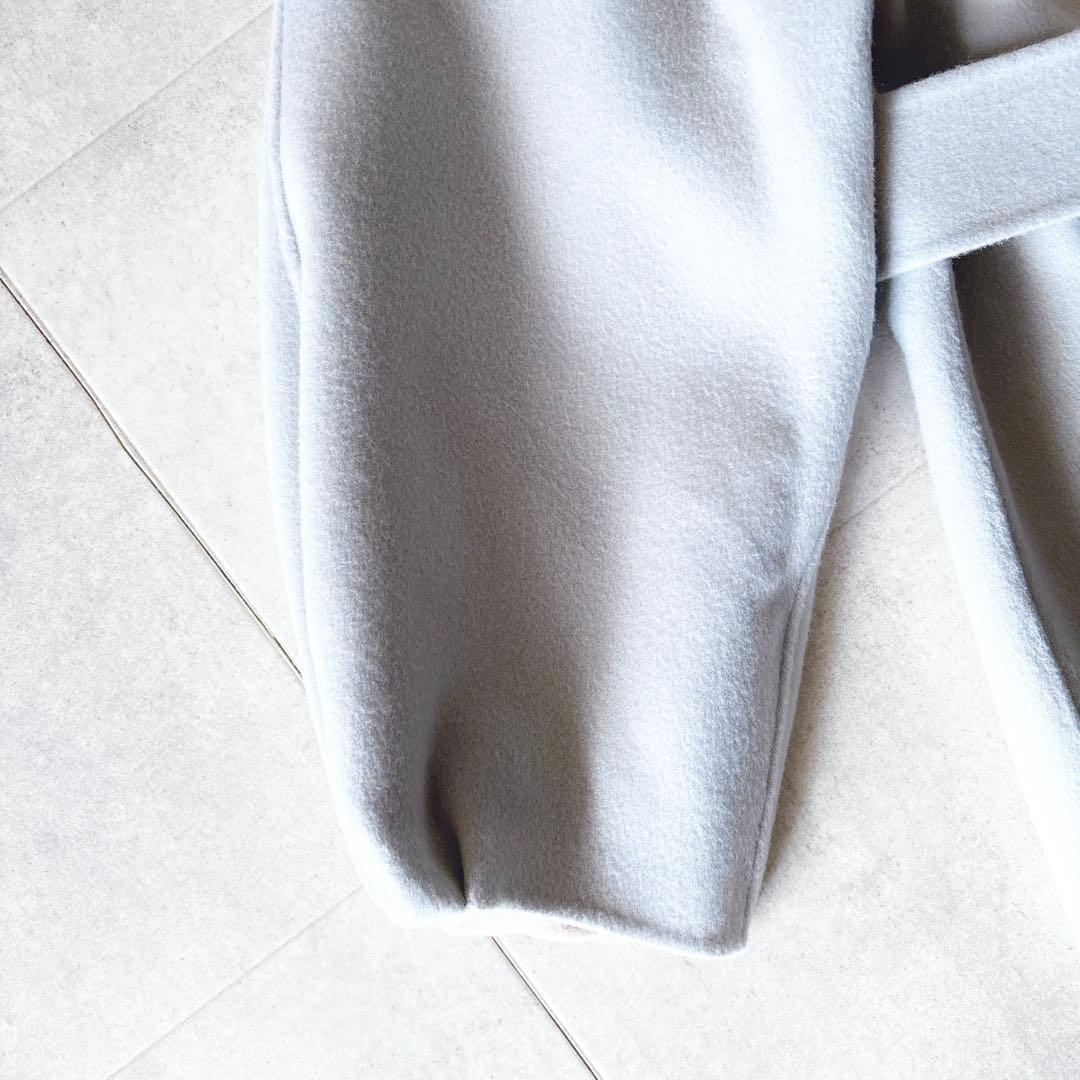 カシミア✨️10,5万 アドーア 2TONE ノーカラーリバーシブルリバーコート