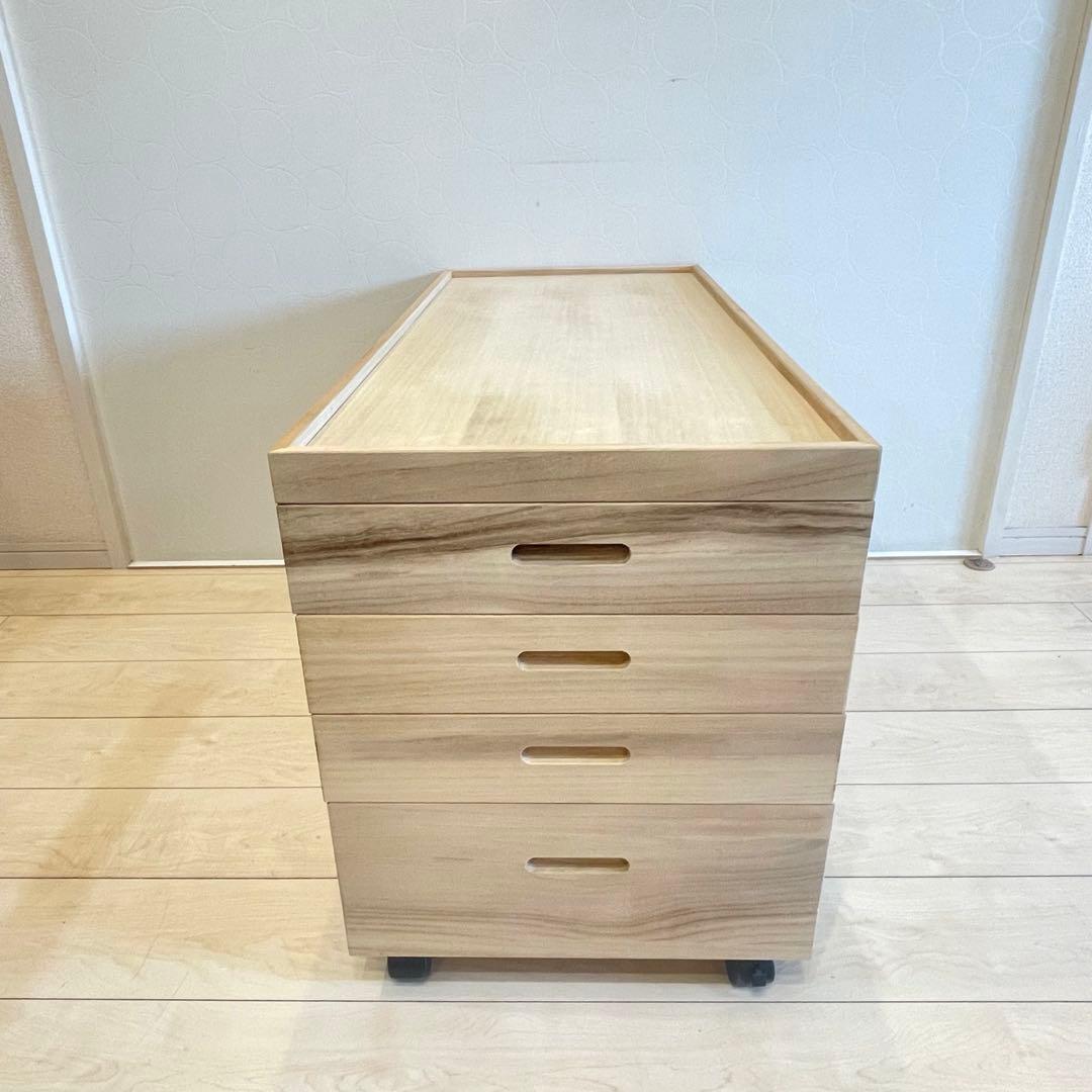 桐箱 衣装ケース 4段 着物収納 着物ケース キャスター付き 桐箪笥 防湿 防虫