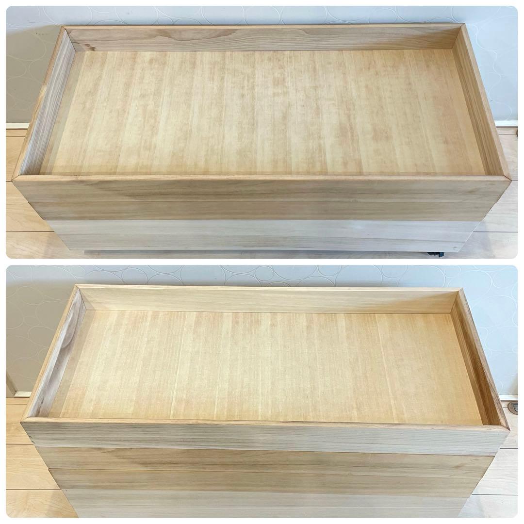 桐箱 衣装ケース 4段 着物収納 着物ケース キャスター付き 桐箪笥 防湿 防虫