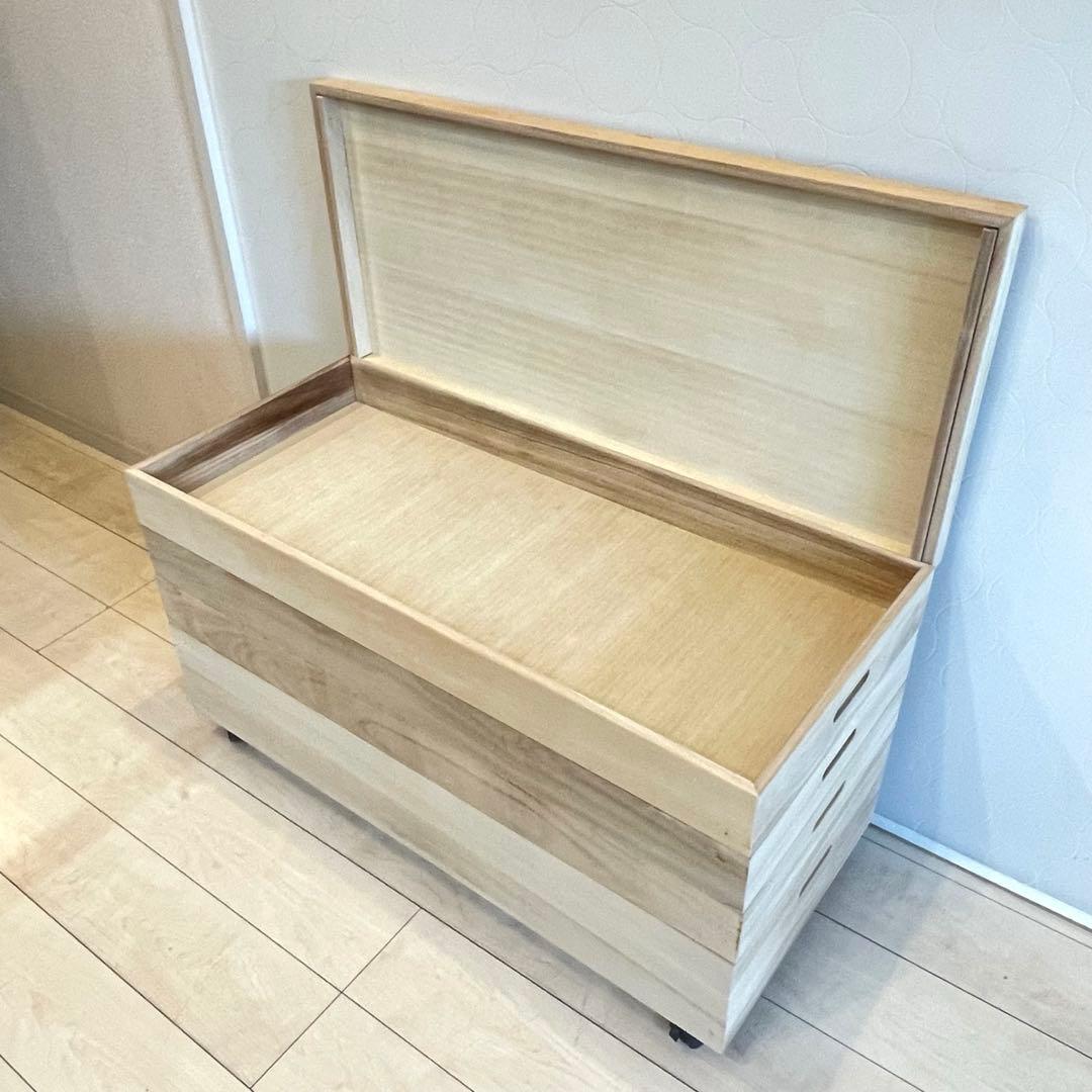 桐箱 衣装ケース 4段 着物収納 着物ケース キャスター付き 桐箪笥 防湿 防虫