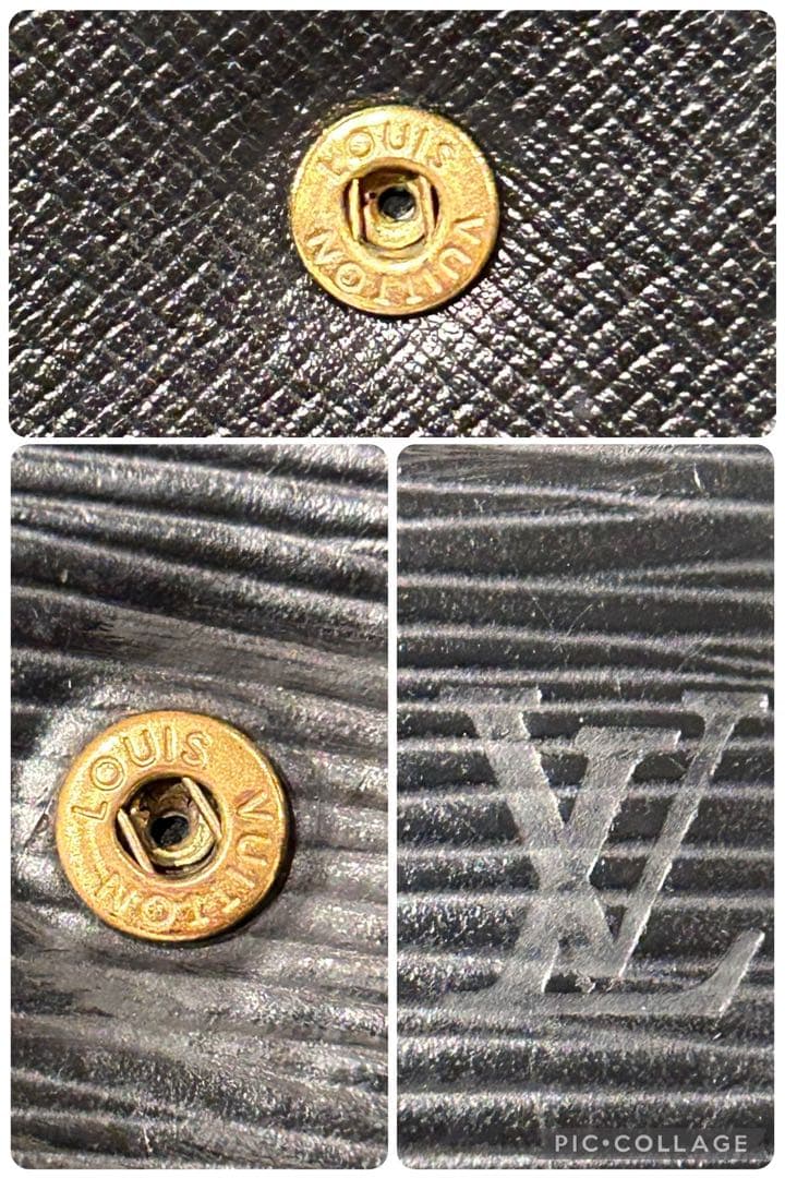 【極美品】ルイヴィトン エピ ポルトビエ コンパクト 二つ折り 財布 ノワール