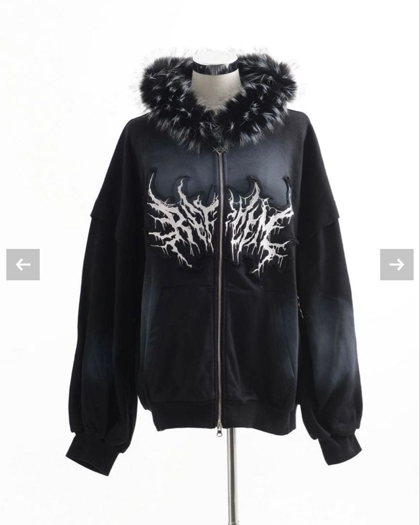 REFLEM[レフレム]ファー付き加工ジップパーカー