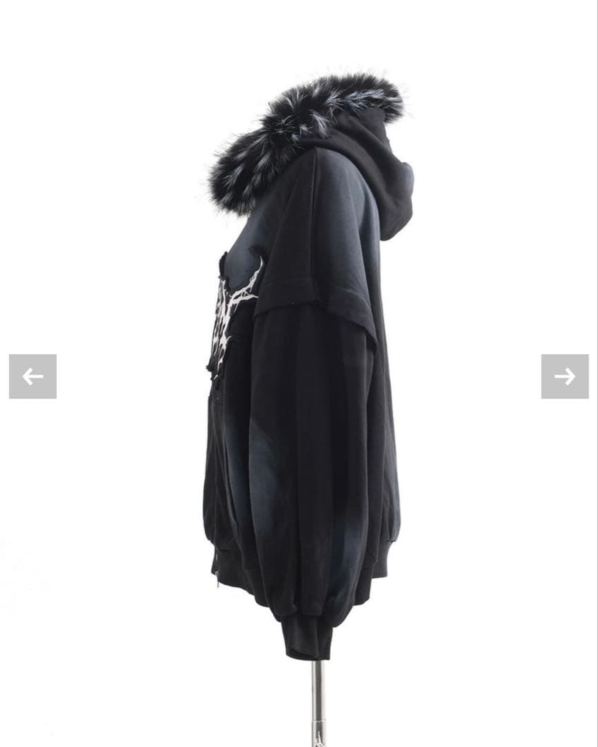 REFLEM[レフレム]ファー付き加工ジップパーカー