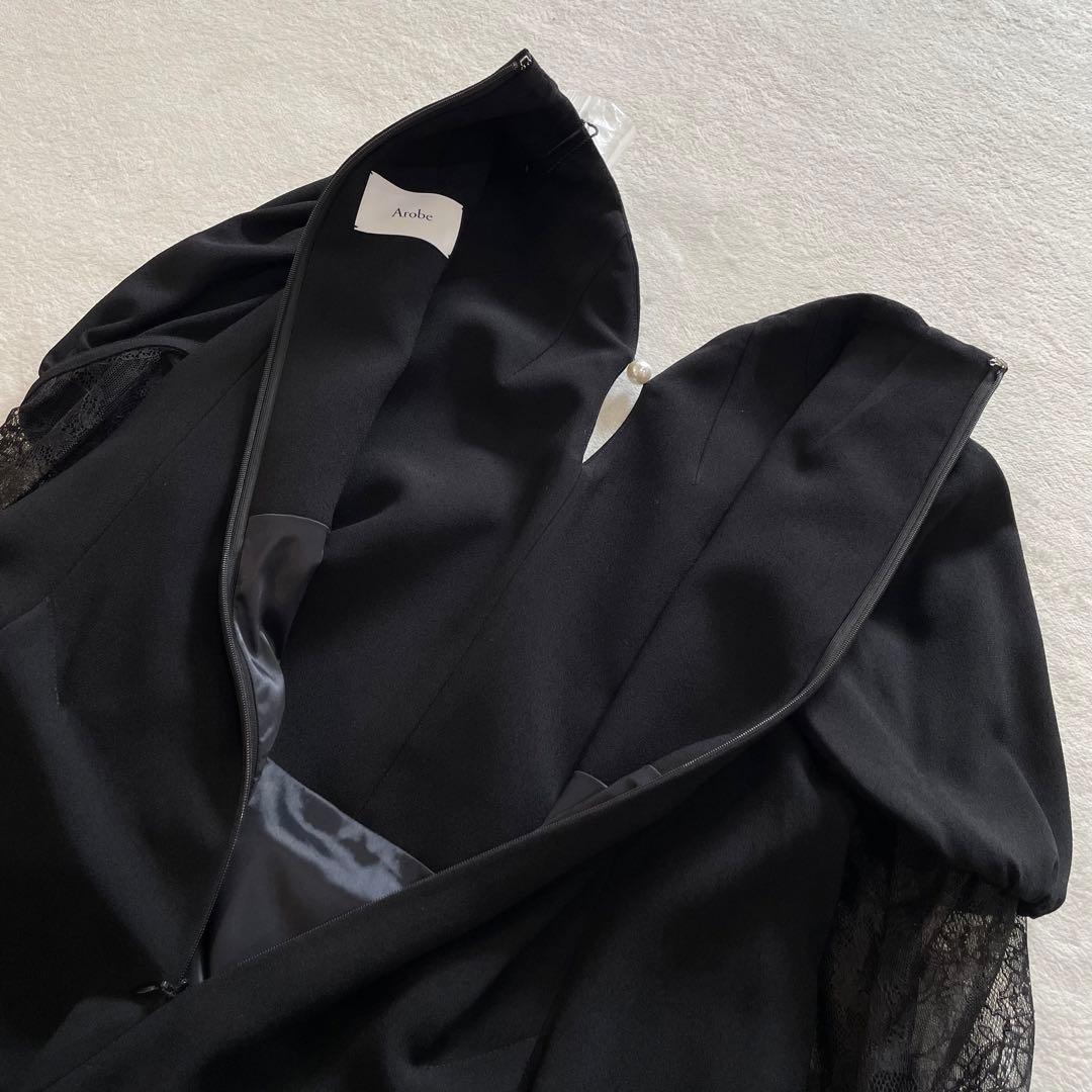 タグ付 Arobe Pearl Mermaid Flare Dress/Lace