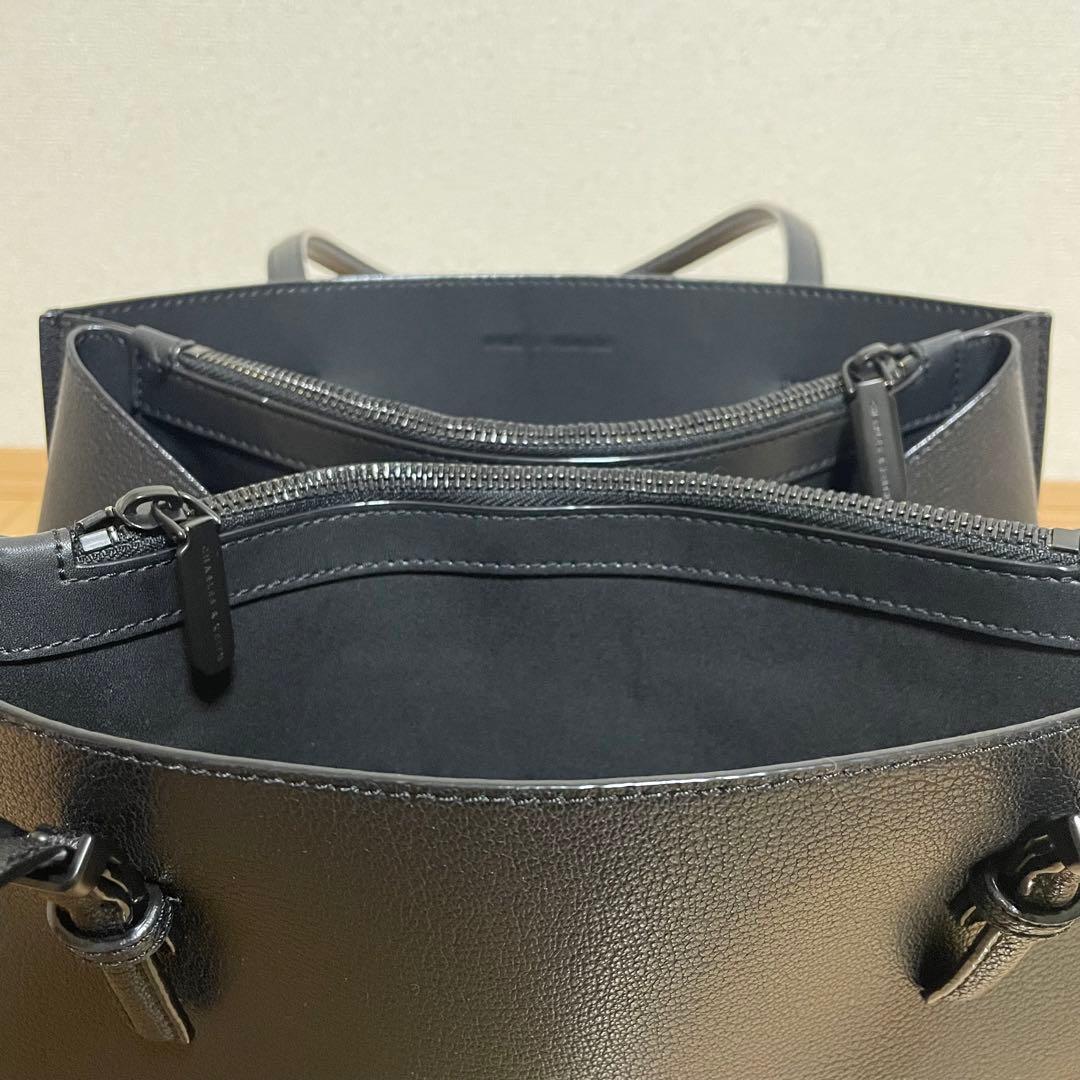 チャールズアンドキース　 クラシックダブルハンドル トートバッグ