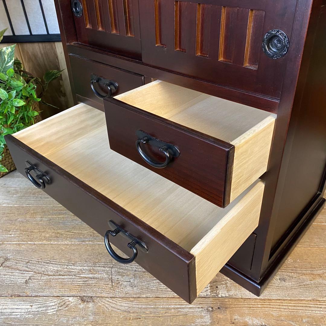 期間限定！セール中！民芸家具桐材多引き出しチェストタンスA56㎝×58㎝木製収納