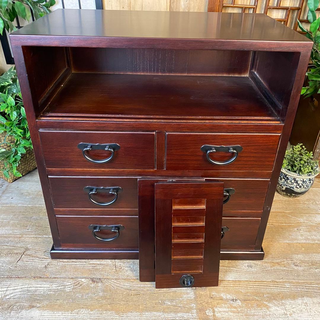 期間限定！セール中！民芸家具桐材多引き出しチェストタンスA56㎝×58㎝木製収納