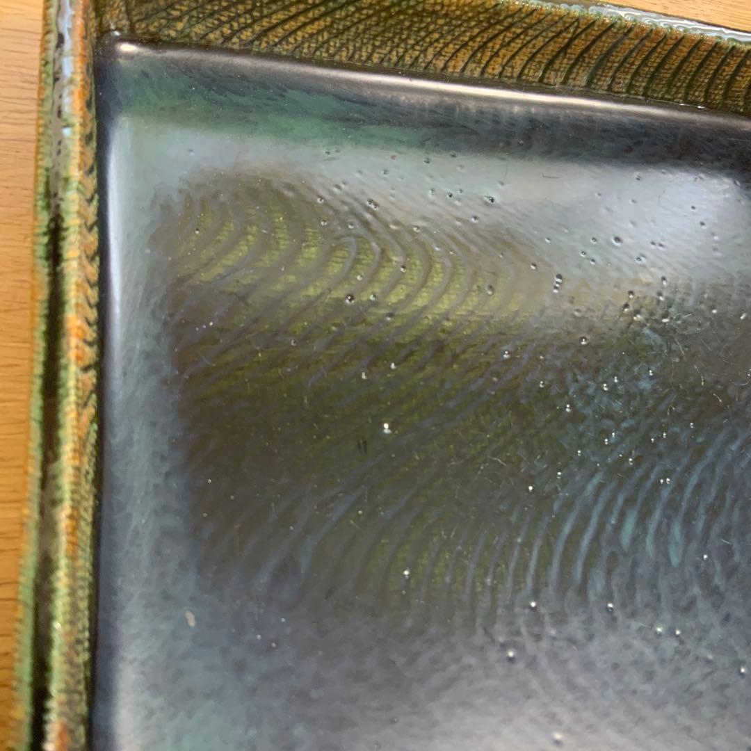 ￼22,000円　金谷ホテル創業150周年記念　益子焼　織部　角皿　限定品