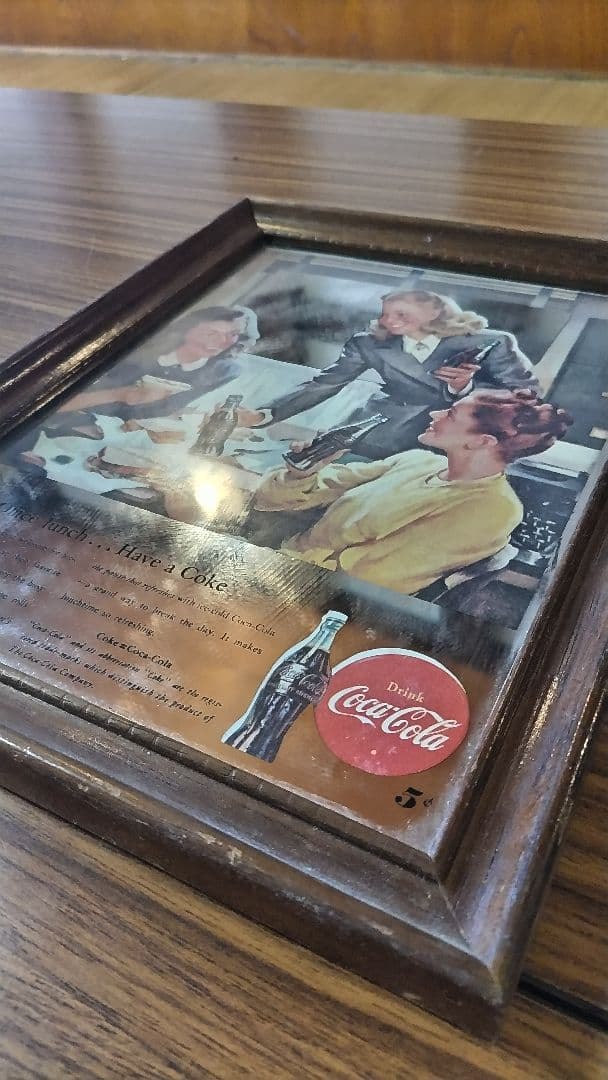 Coca-Cola レトロ広告 フレーム付き