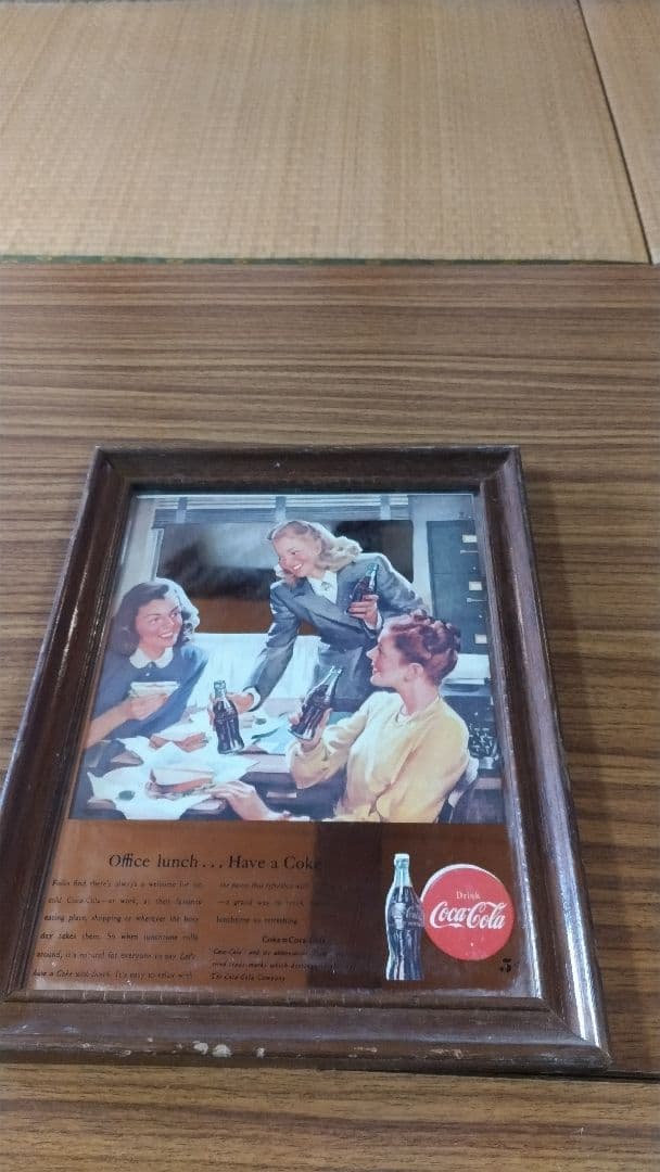 Coca-Cola レトロ広告 フレーム付き