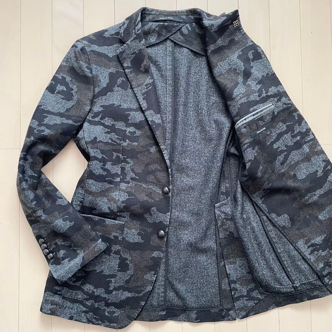 タリアトーレ【ブートニエール 希少ボタン 美品】テーラードジャケット カモフラ