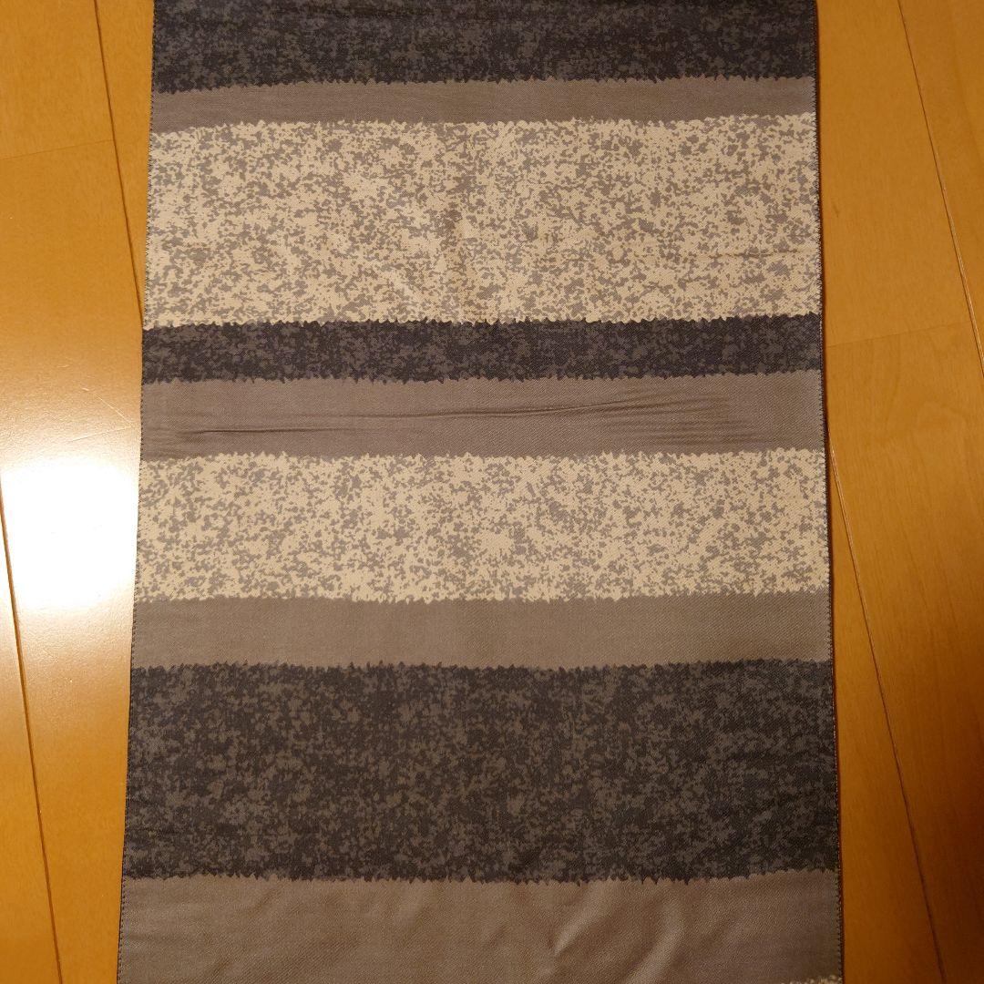 ひまわり【美品】高級　正絹　片面全通リバーシブル袋帯　型染め　紺藍色