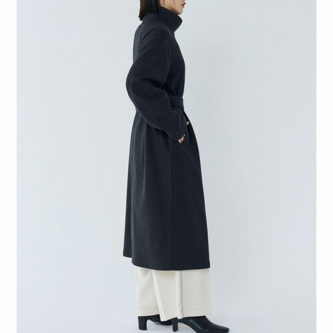 完売品 ラグナムーン ウールジャージスタンドカラーコート