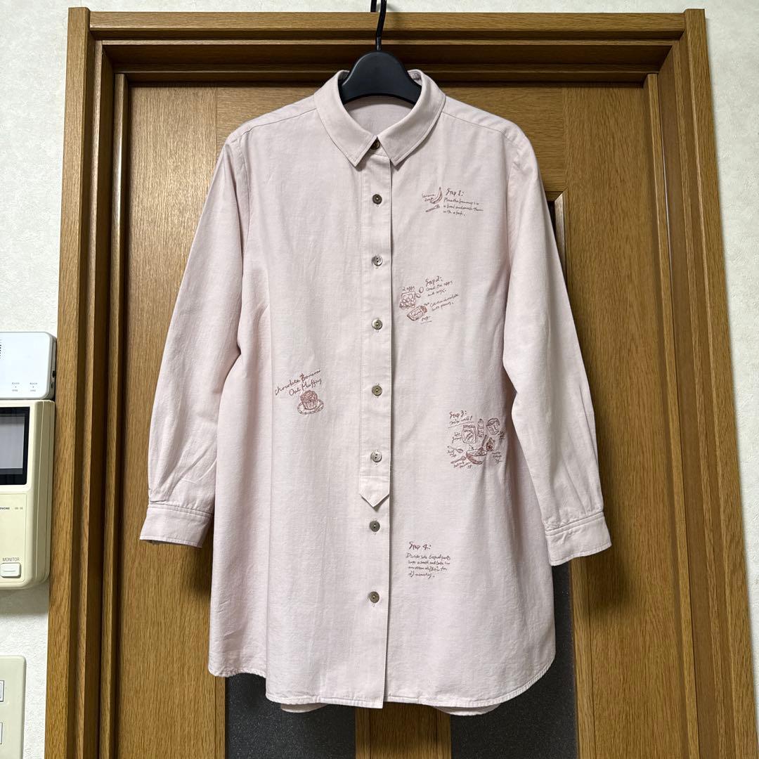 マドモアゼルノンノン　スモークピンク　ダンガリーチュニック