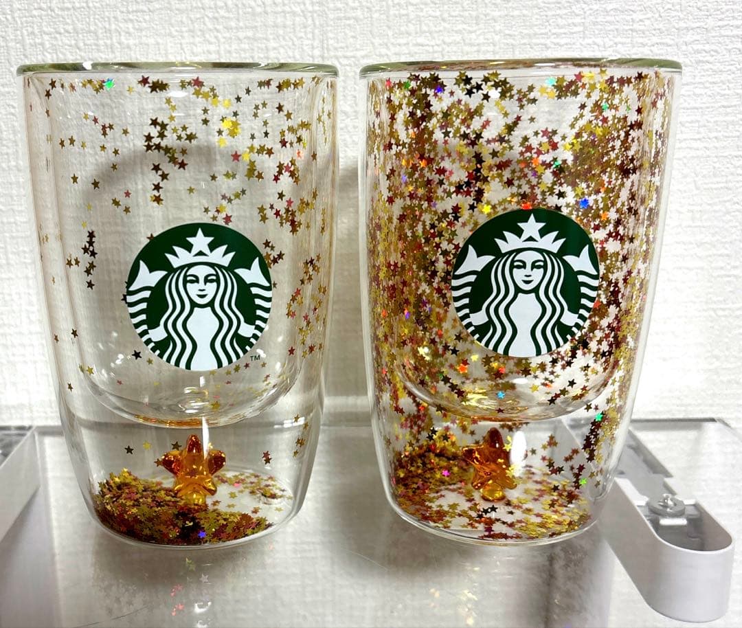 スターバックス　2025 ホリデーダブルウォール　耐熱グラス　スター　2つセット
